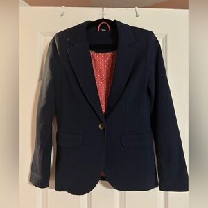 Boden blazer cotton one button blue jacket